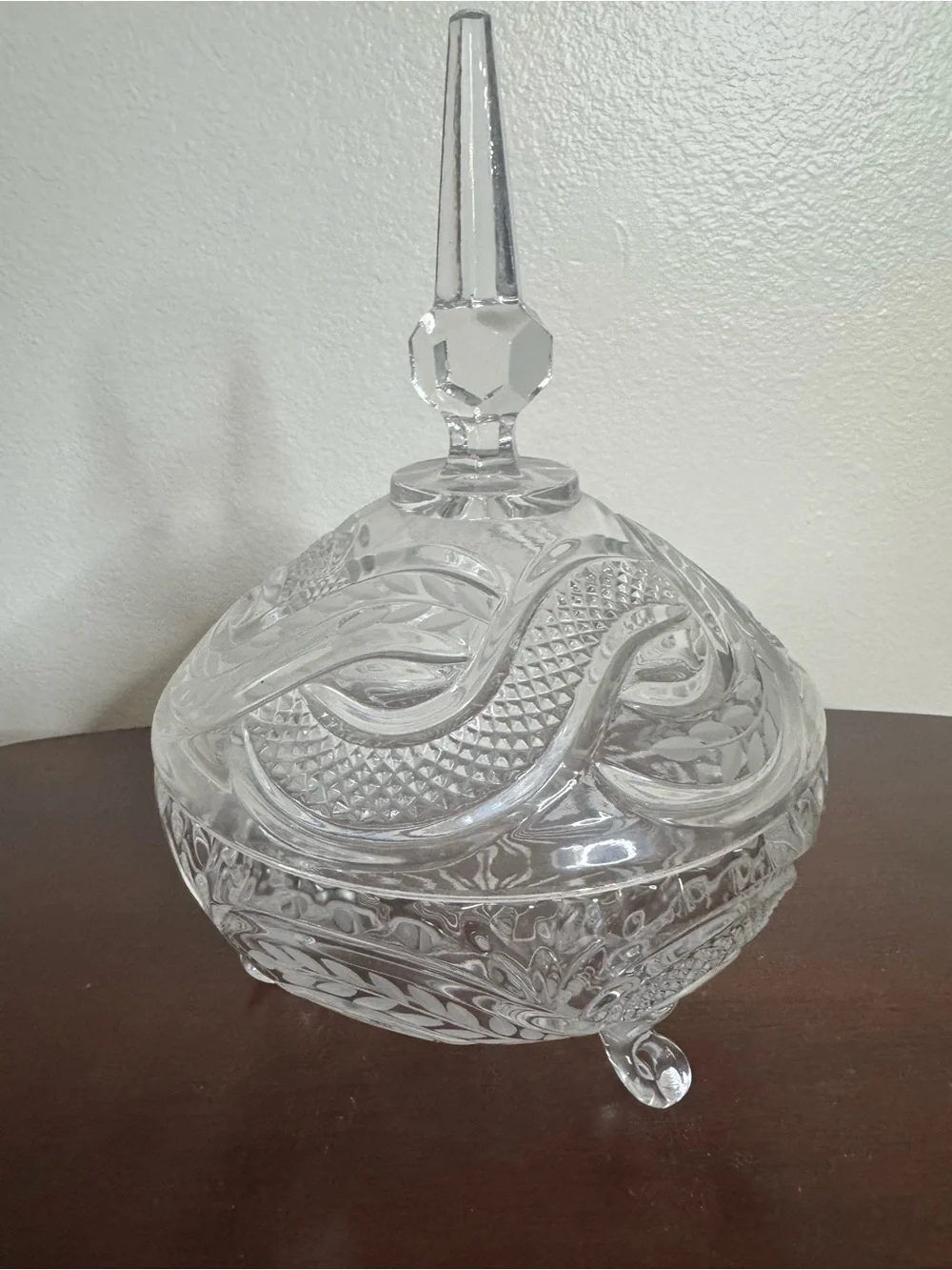 Vintage Celtic Serpentine lead crystal Candy Dish